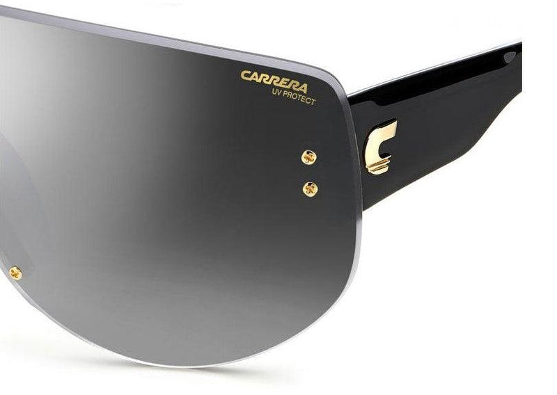 Carrera FlagLab 12 Black Mirror Shield Sunglasses 079D IC - WatchStatus Ltd