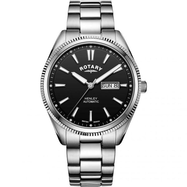 Rotary Henley Watch Men's Black Dial Automatic GB05380/04 - WatchStatus Ltd