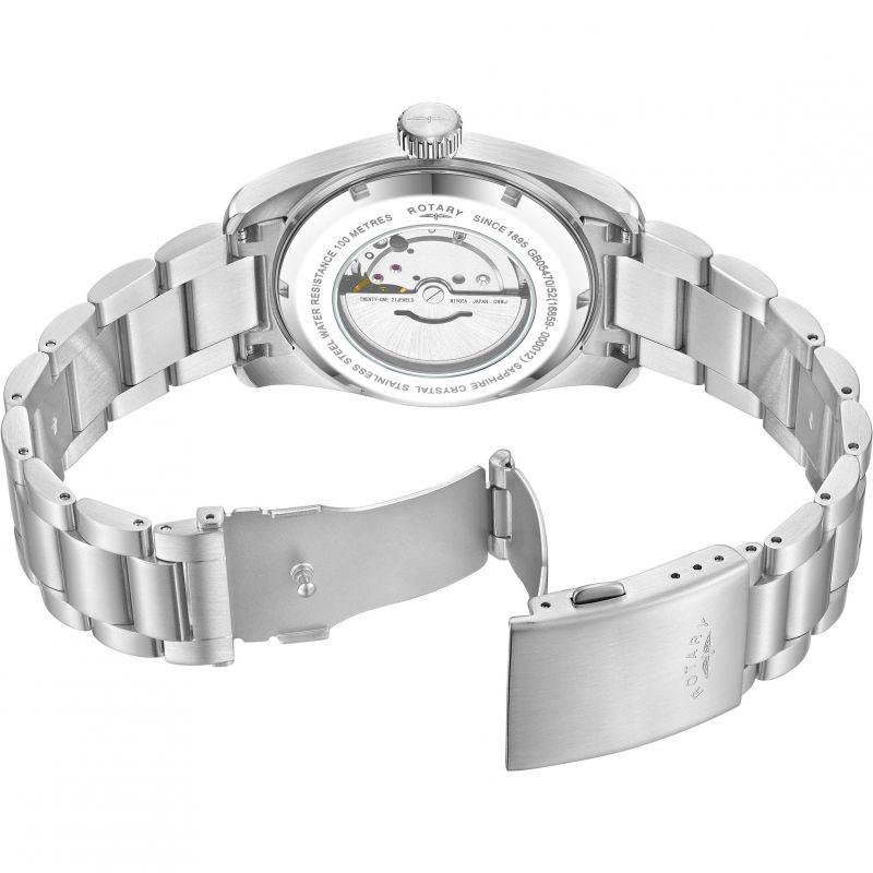 Rotary Commando Automatic Watch Men's Silver/Blue GB05470/52 - WatchStatus Ltd