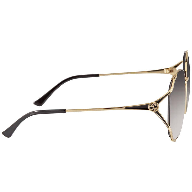 Gucci Ladies Gold Frame Oval Sunglasses GG0650SK-001 - WatchStatus Ltd