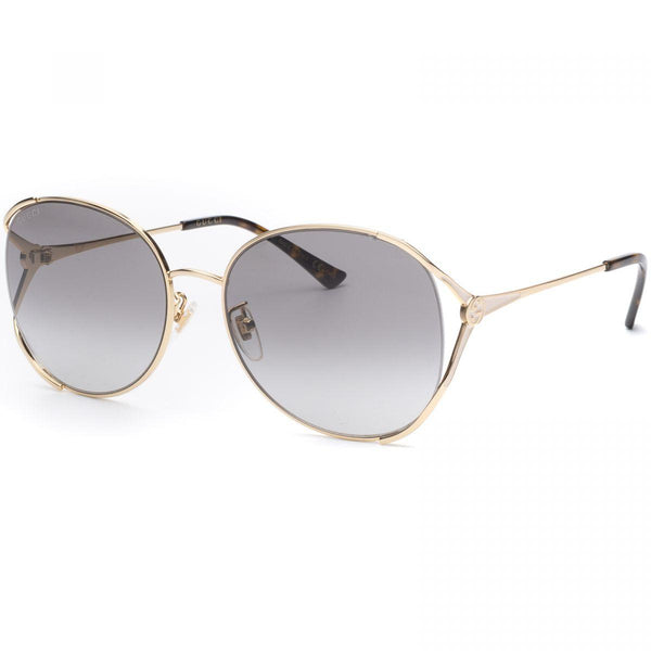 Gucci Ladies Gold Frame Oval Sunglasses GG0650SK-002 - WatchStatus Ltd