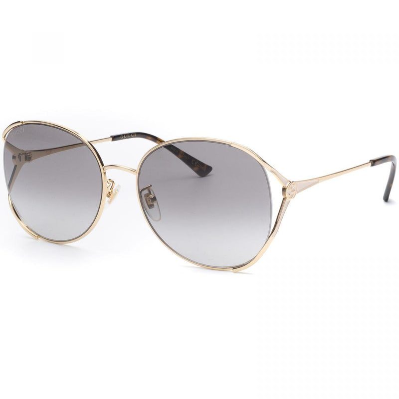 Gucci Ladies Gold Frame Oval Sunglasses GG0650SK-002 - WatchStatus Ltd