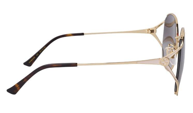 Gucci Ladies Gold Frame Oval Sunglasses GG0650SK-002 - WatchStatus Ltd