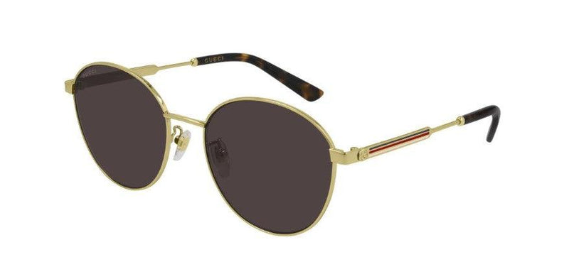 Gucci Ladies Gold Frame Round Sunglasses GG0853SK-001 - WatchStatus Ltd