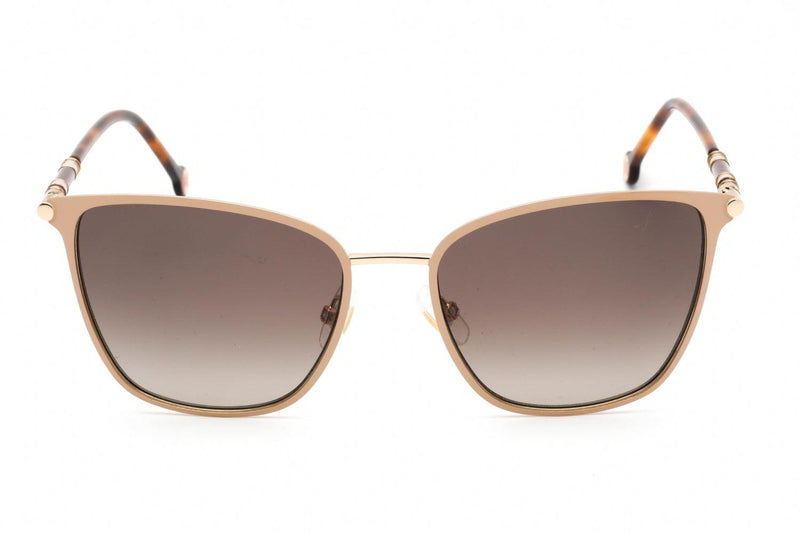 Carolina Herrera Gold Nude Ladies Brown Gradient Cat Eye Sunglasses 0BKUHA - WatchStatus Ltd
