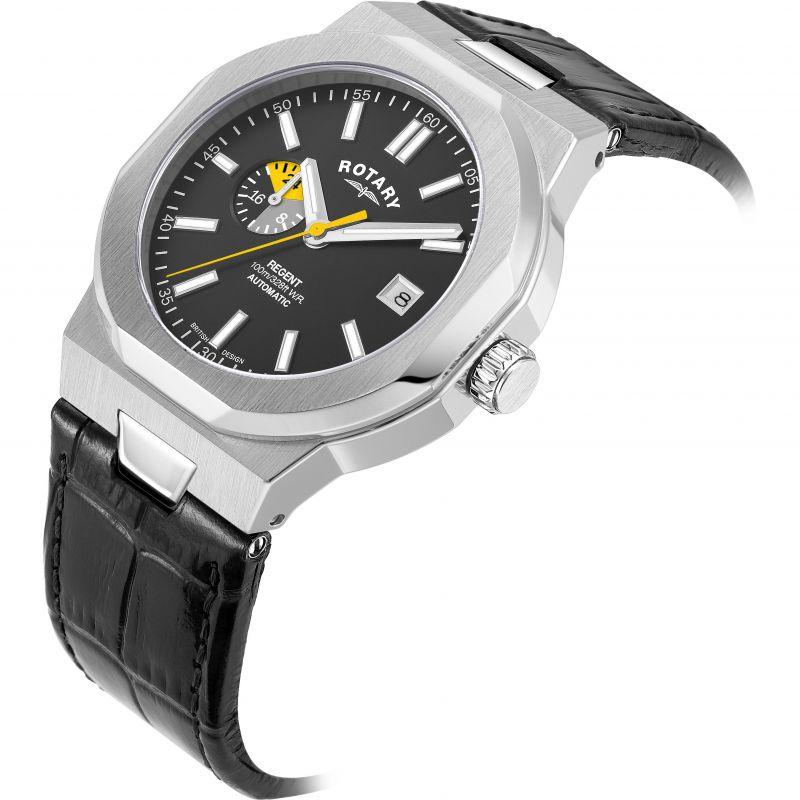 Rotary Regent Watch Men's Black Leather Automatic GS05455/04 - WatchStatus Ltd