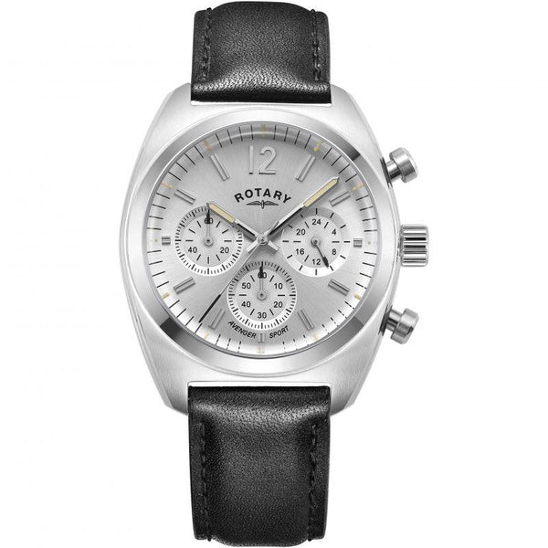 Rotary Avenger Sport Watch Men's Black Leather Chronograph GS05485/59 - WatchStatus Ltd