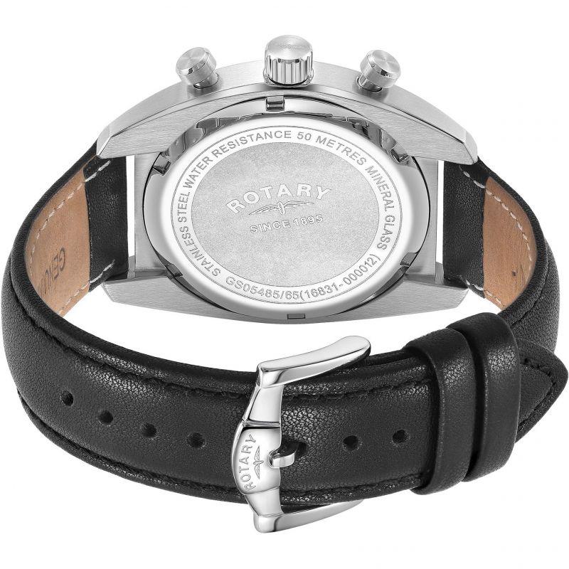Rotary Avenger Sport Watch Men's Black Leather Chronograph GS05485/65 - WatchStatus Ltd