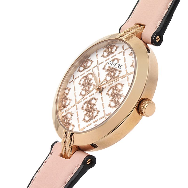 Guess G Luxe Ladies Watch Pink Leather GW0027L2