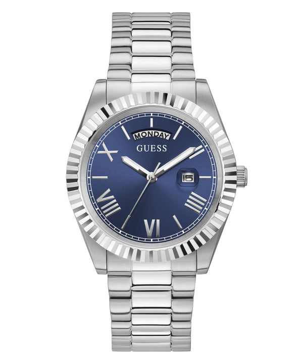 Guess Connoisseur Men's Watch Blue Silver Day/Date GW0265G7
