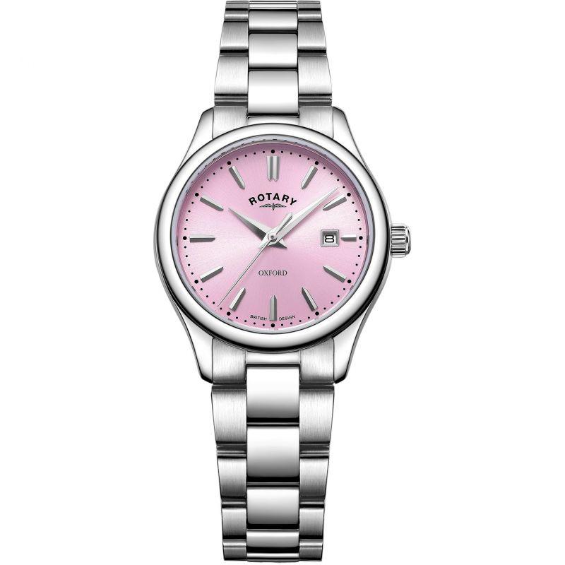 Rotary Oxford Ladies Watch Pink Dial LB05092/76 - WatchStatus Ltd