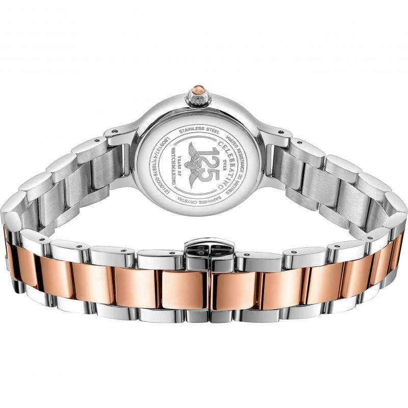 Rotary Elegance Watch Ladies Silver/Rose LB05137/41 - WatchStatus Ltd