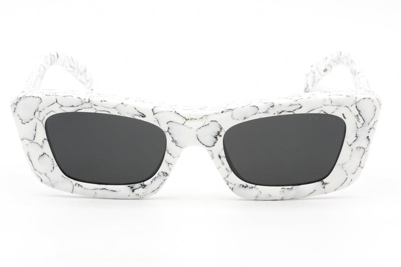 Prada Ladies Sunglasses White Marble Rectangular PR13ZS-17D5S0 - WatchStatus Ltd