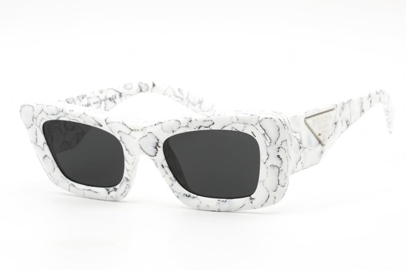 Prada Ladies Sunglasses White Marble Rectangular PR13ZS-17D5S0 - WatchStatus Ltd