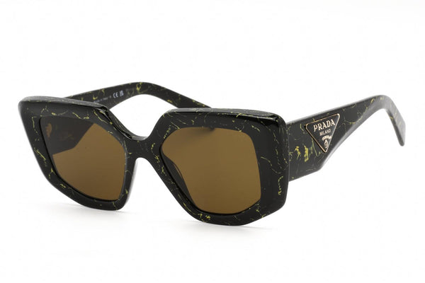 Prada Ladies Sunglasses Black/Yellow Marble Cat Eye PR14ZS-19D01T - WatchStatus Ltd