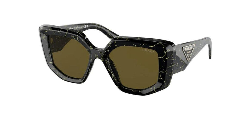 Prada Ladies Sunglasses Black/Yellow Marble Cat Eye PR14ZSF-19D01T - WatchStatus Ltd