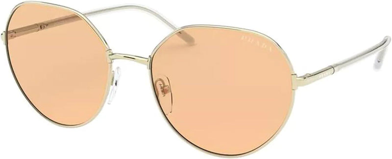 Prada Ladies Sunglasses Orange Lens Round PR65XS- ZVN09D - WatchStatus Ltd