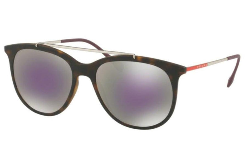 Prada Sport Sunglasses Havana Rubber Round PS02TS-U61129 - WatchStatus Ltd
