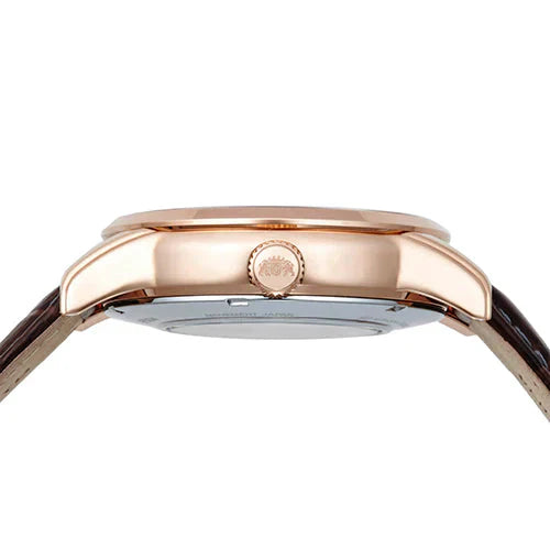 Orient Sun & Moon Men's Watch Rose Gold / Black Leather RA-AK0009T30B