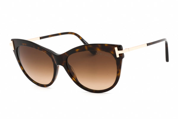 Tom Ford Kira Ladies Sunglasses Cat-Eye Havana FT0821 - 52F