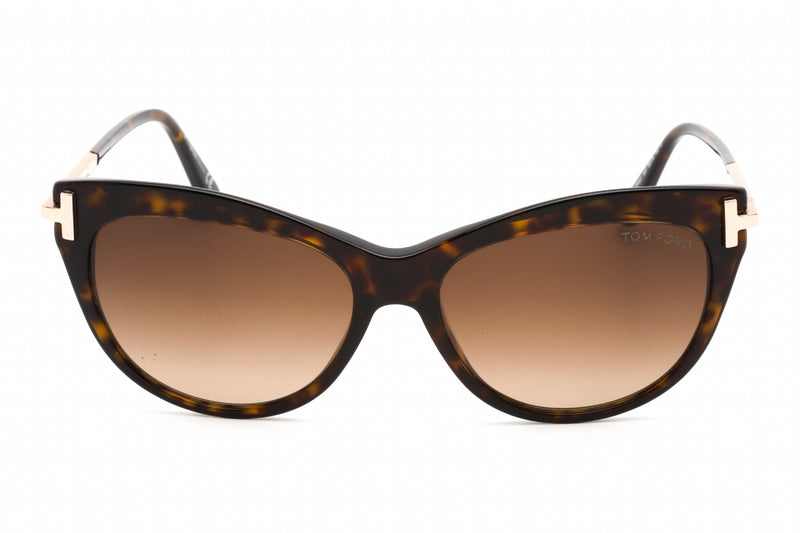 Tom Ford Kira Ladies Sunglasses Cat-Eye Havana FT0821 - 52F
