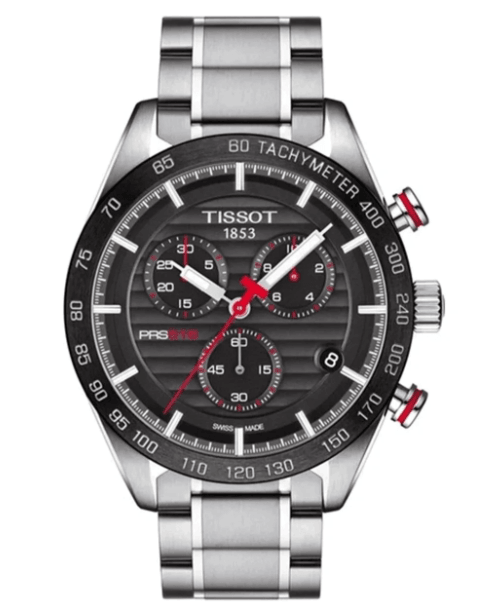 Tissot PRS 516 Watch Men's Silver/Black Chronograph T1004171105101 - WatchStatus Ltd