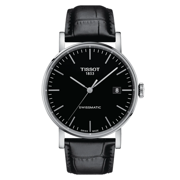 Tissot Everytime Men's Watch Swissmatic Black Leather T1094071605100