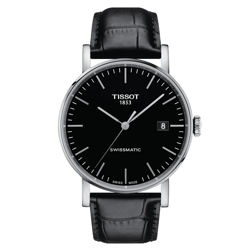 Tissot Everytime Men's Watch Swissmatic Black Leather T1094071605100