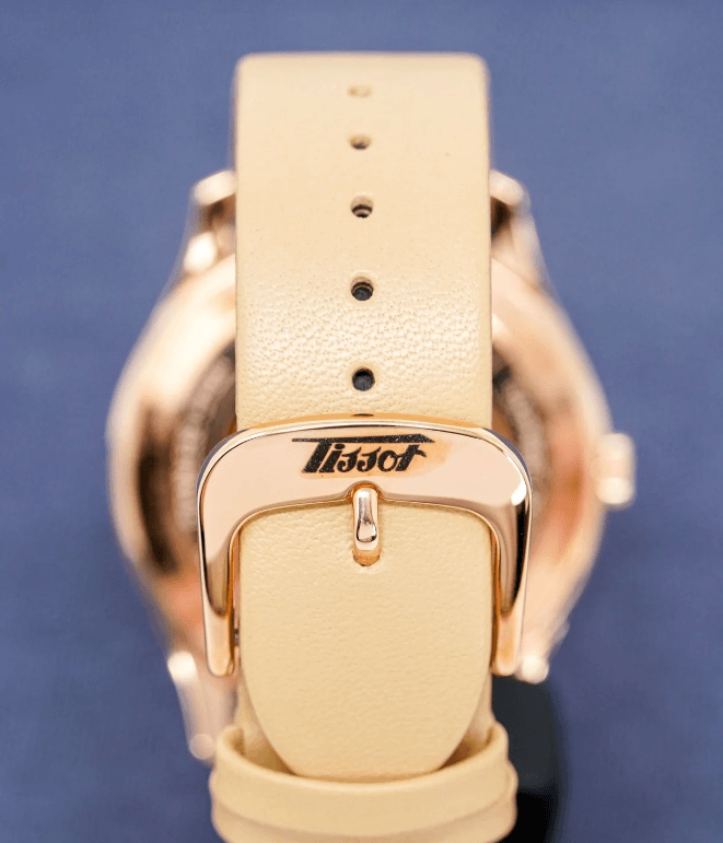 Tissot Heritage Visodate Rose Gold Leather Watch T1184103627701 - WatchStatus Ltd