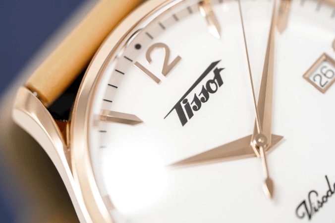 Tissot Heritage Visodate Rose Gold Leather Watch T1184103627701 - WatchStatus Ltd