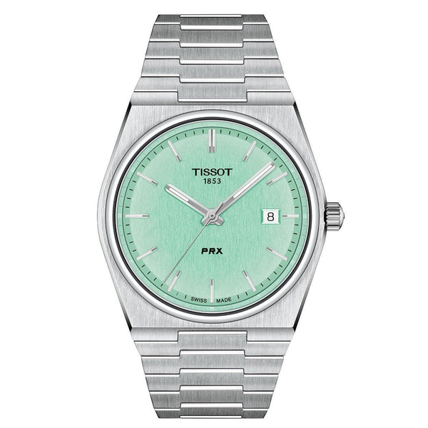 Tissot PRX Men's Watch Mint Green 40mm Dial T1374101109101 - WatchStatus Ltd