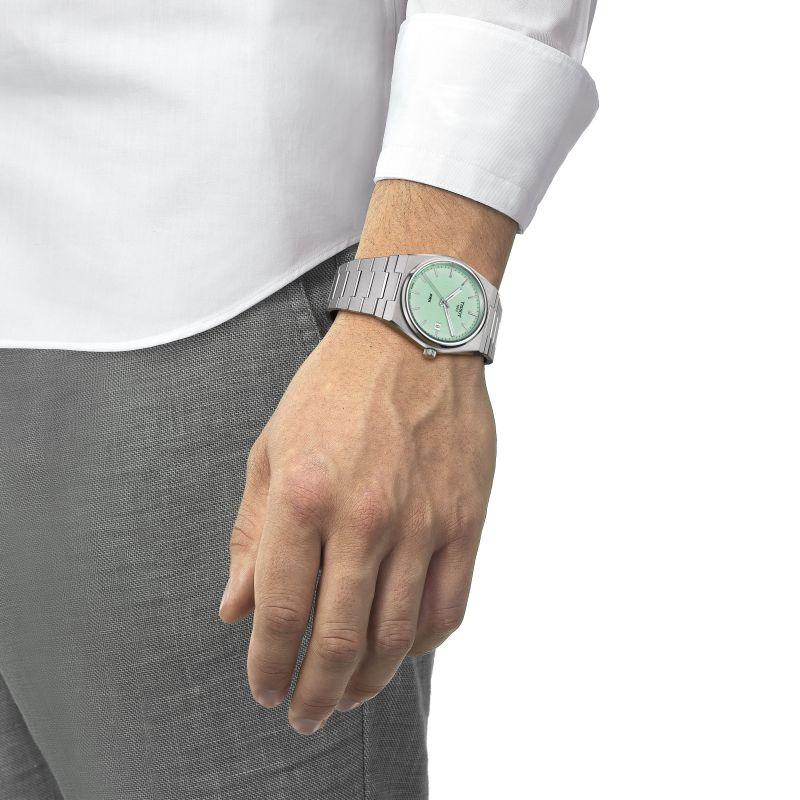 Tissot PRX Men's Watch Mint Green 40mm Dial T1374101109101 - WatchStatus Ltd