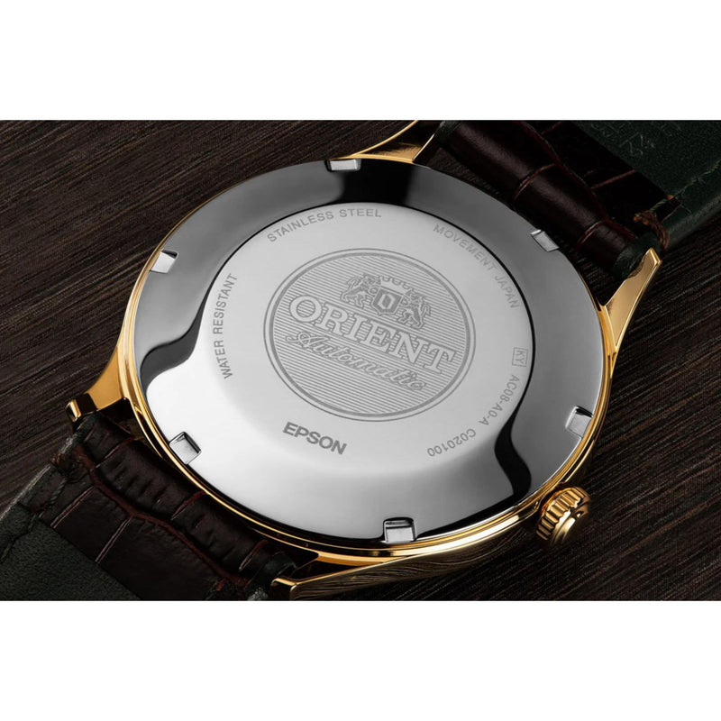 Orient Bambino Men's Watch Green Dial Black Leather TAC08002F0