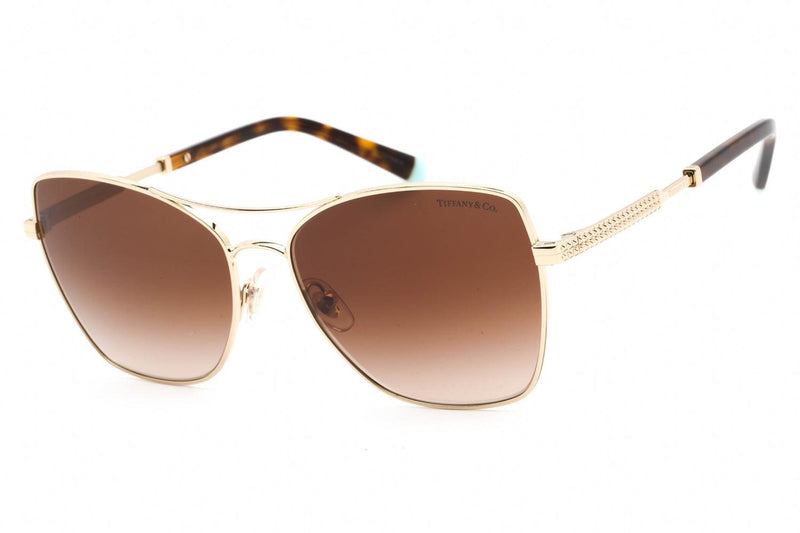 Tiffany & Co. Ladies Sunglasses Square Gold/Brown TF3084 - WatchStatus Ltd
