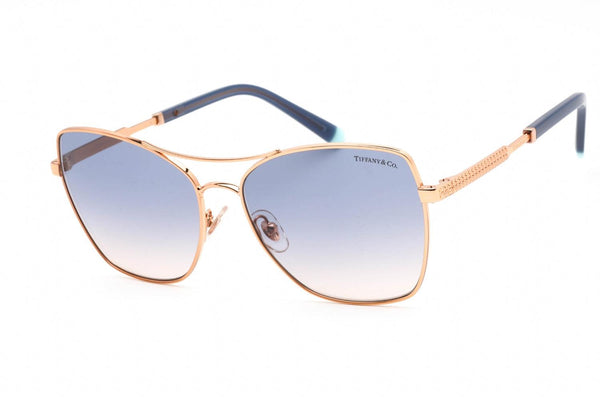 Tiffany & Co. Ladies Sunglasses Square Rose Gold/Blue TF3084 - WatchStatus Ltd
