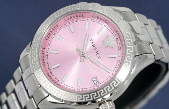 Versace Hellenyium Ladies Pink Dial Watch V12010015 - WatchStatus Ltd