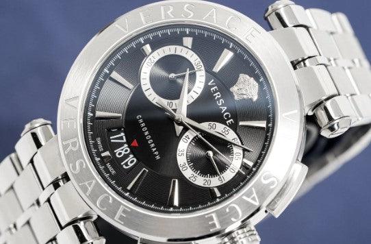 Versace Aion Men's Black Dial Chronograph Watch VBR080017 - WatchStatus Ltd