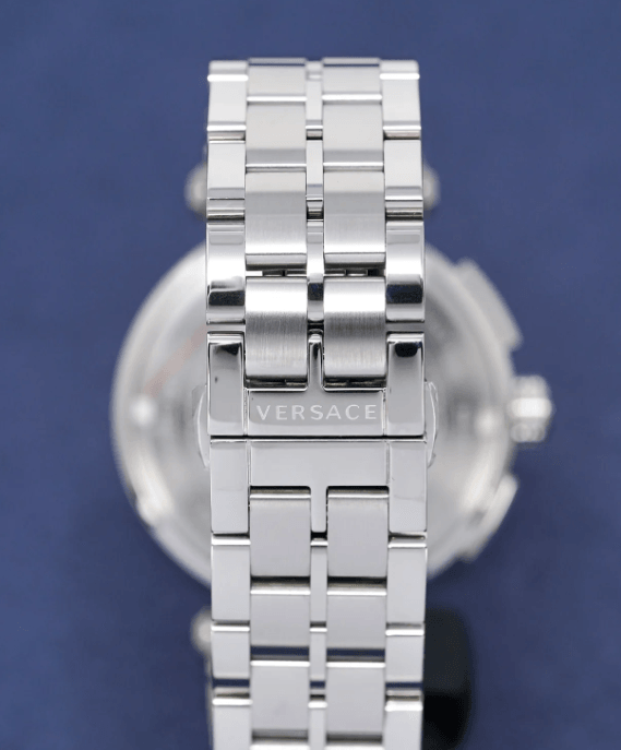 Versace Aion Watch Men's Silver with Black Dial Chronograph VE1D01920 - WatchStatus Ltd