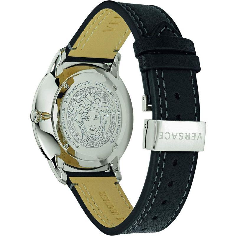 Versace V-Urban Watch Men's Black Leather VELQ00119 - WatchStatus Ltd