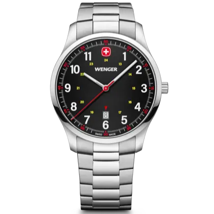 Wenger City Sport Men's Watch Silver Black Dial 01.1441.131