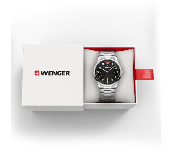Wenger City Sport Men's Watch Silver Black Dial 01.1441.131