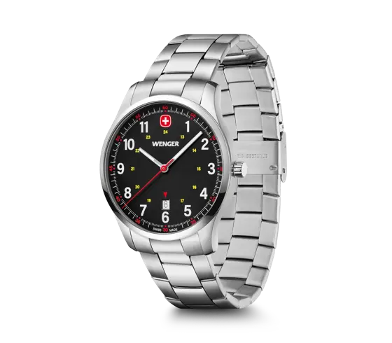 Wenger City Sport Men's Watch Silver Black Dial 01.1441.131