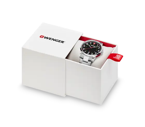 Wenger City Sport Men's Watch Silver Black Dial 01.1441.131