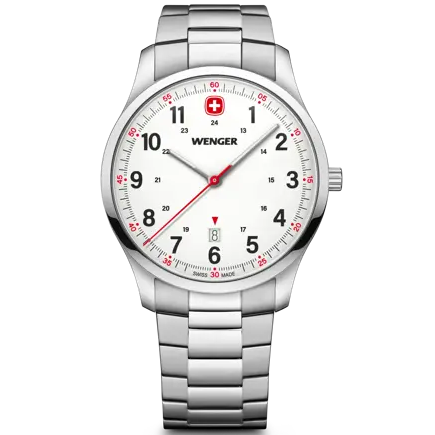 Wenger City Sport Men's Watch Silver White Dial 01.1441.133