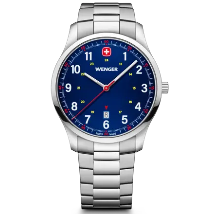 Wenger City Sport Men's Watch Silver Blue Dial 01.1441.134