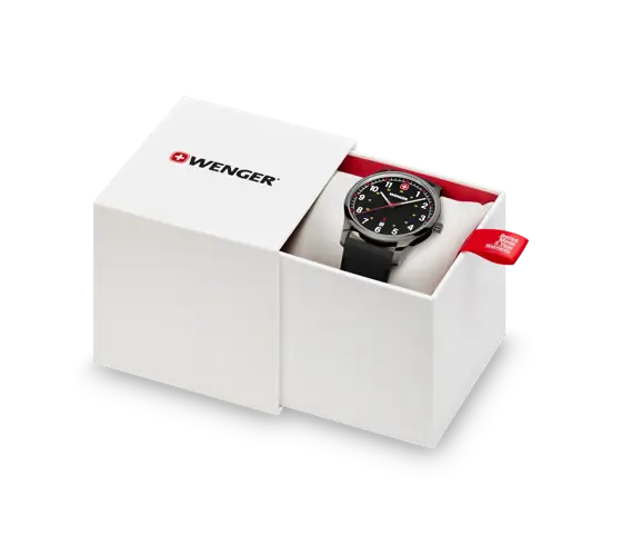 Wenger City Sport Men's Watch Black Ice Silicone Strap 01.1441.135