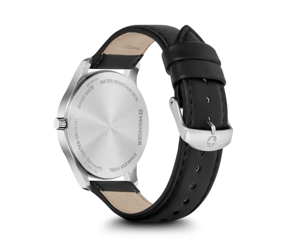 Wenger City Classic Men's Watch Black Leather 01.1441.138