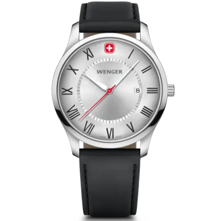 Wenger City Classic Men's Watch Silver Leather 01.1441.139
