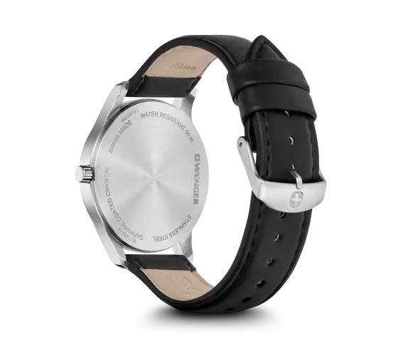 Wenger City Classic Men's Watch Silver Leather 01.1441.139
