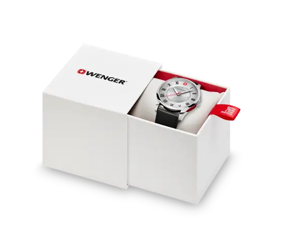 Wenger City Classic Men's Watch Silver Leather 01.1441.139